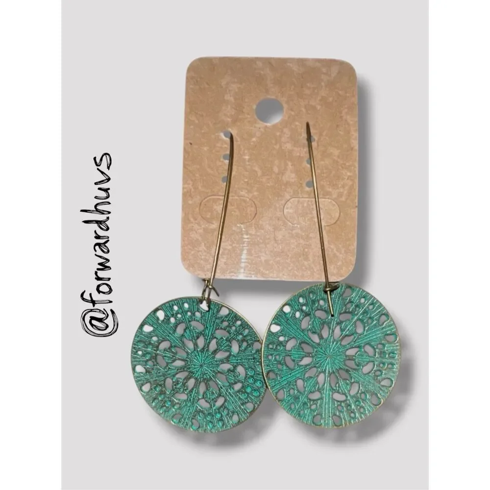 New Old Stock Fashion Jewelry Filigree Earrings